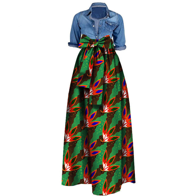 Gonna Africana da Donna in Cotone: Stampa Batik Elegante