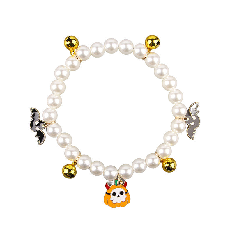 Collare di Halloween per gatti. Collana di perle per animali domestici