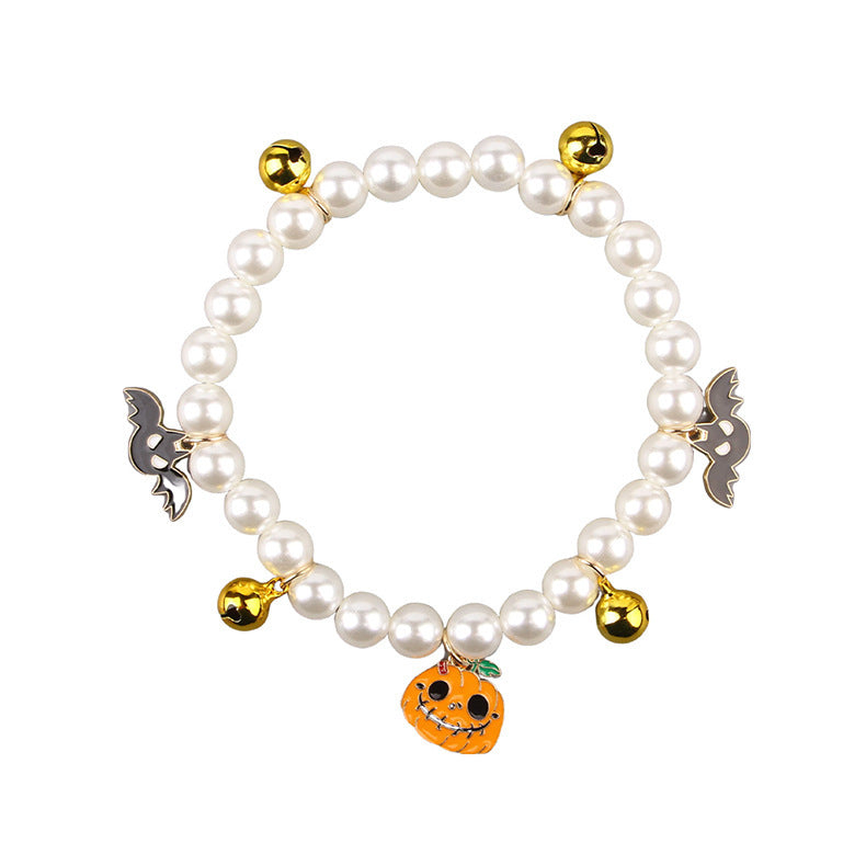 Collare di Halloween per gatti. Collana di perle per animali domestici