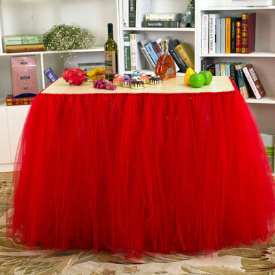 Elegante Gonna per tavolo in Tulle per Feste da Sogno